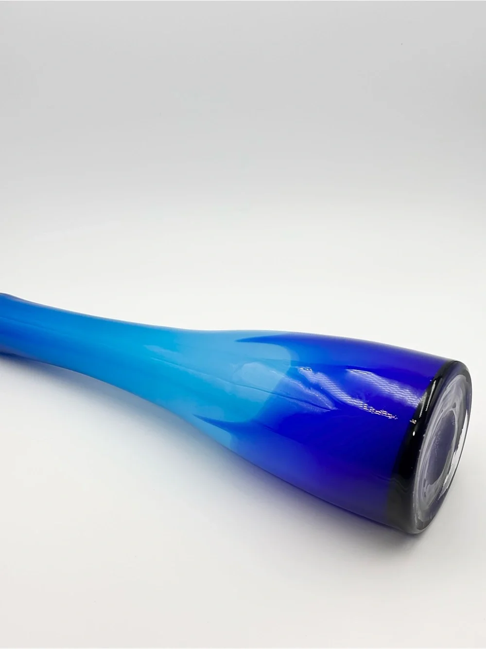 Blue Hand Blown Margie’s Garden Studio 12” Vase Westlake Village California